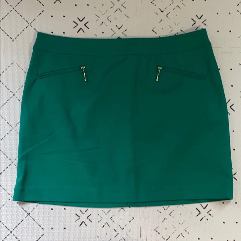 EMERALD GREEN MINI SKIRT